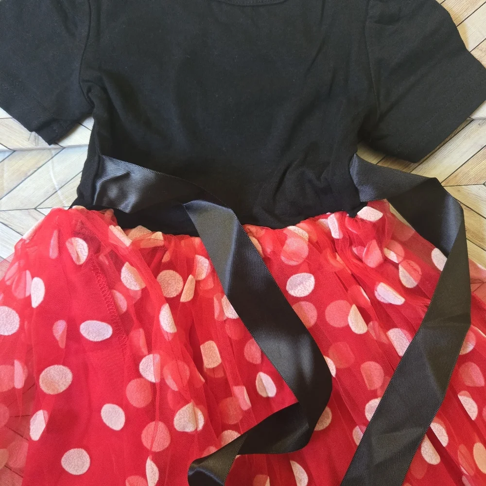 Minnie Mouse Princess Dress Girl Halloween Birthday Polka Dot Kid Costume 12-18M